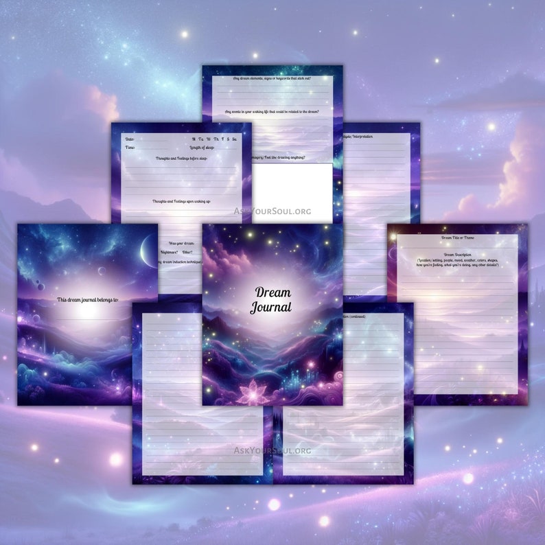 Editable Dream Journal Canva Template Commercial & Personal Use Done ...