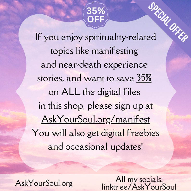 a purple sky with clouds and the words, if you enjoy spiritually related topics