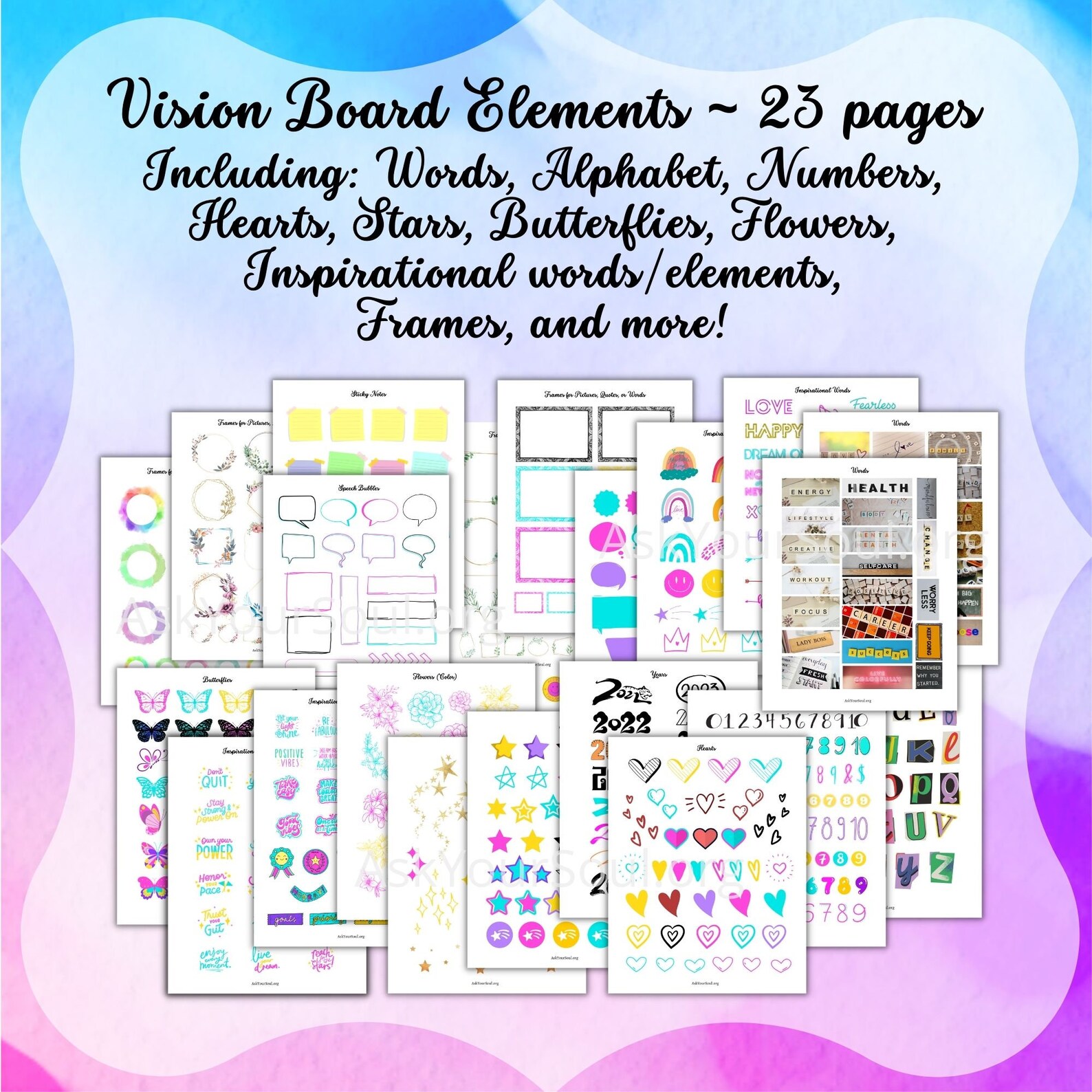 Printable Law of Assumption Vision Board Kit Neville Goddard - Etsy