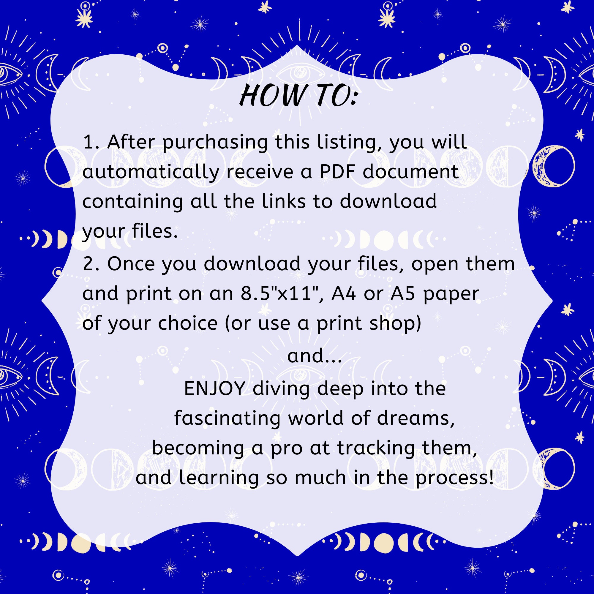 Printable Dream Journal for Dreams and Their Interpretations Lucid ...