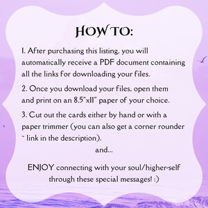 PRINTABLE Ask Your Soul Message Cards (Large) Oracle Card Deck Messages from Universe Higher-self Message Cards PDF Oracle Cards Spiritual image 6