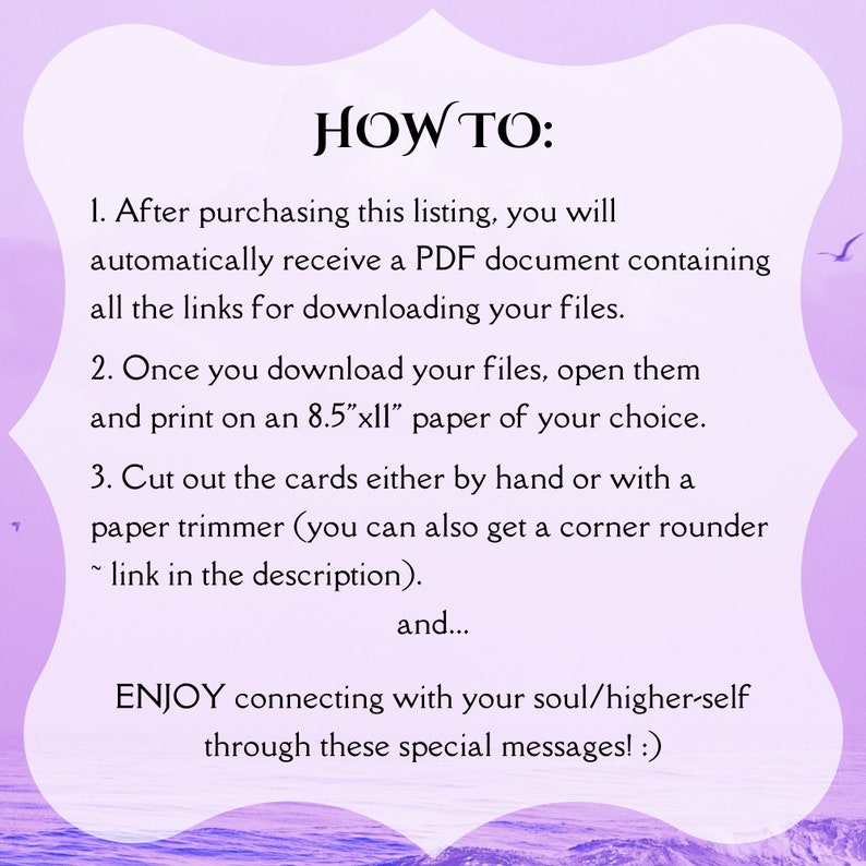 PRINTABLE Ask Your Soul Message Cards (Large) Oracle Card Deck Messages from Universe Higher-self Message Cards PDF Oracle Cards Spiritual image 6