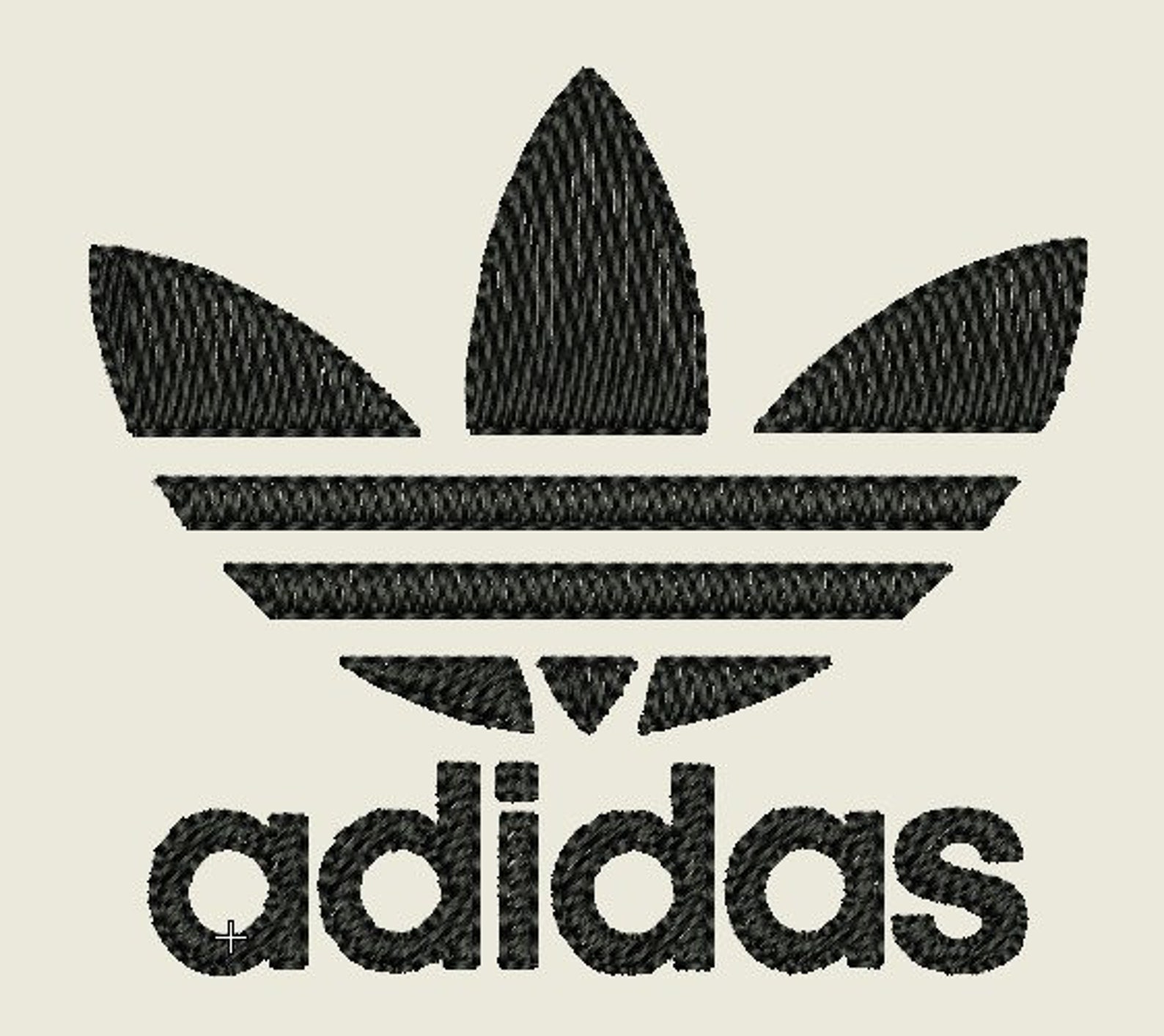 Вышитый логотип адидас