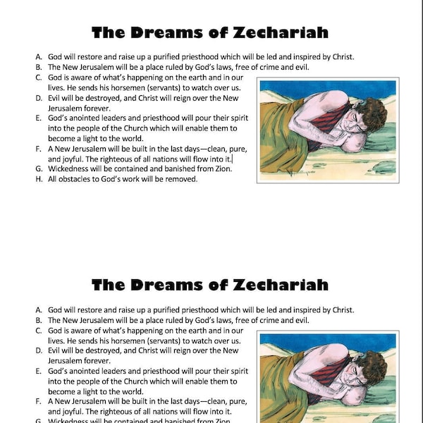 Haggai, Zechariah Handouts