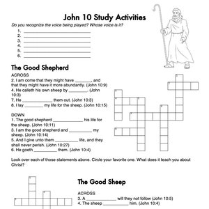 John 7-10 Handouts