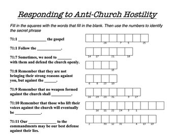 Doctrine and Covenants 71-75 Handout