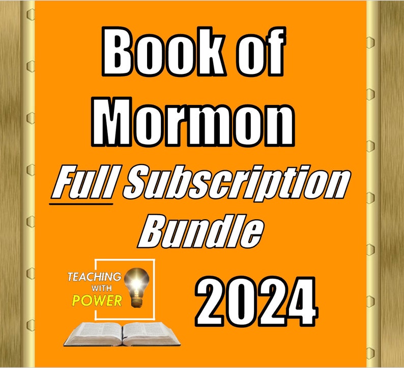 Book of Mormon Bundle SubscriptionAll Slides, Handouts, and Lesson Plans for 2024 as they are created throughout the year image 1