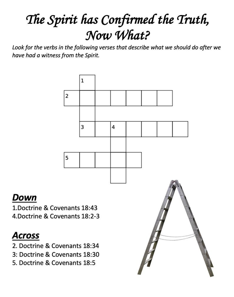 Doctrine & Covenants 18 Handouts Only Etsy