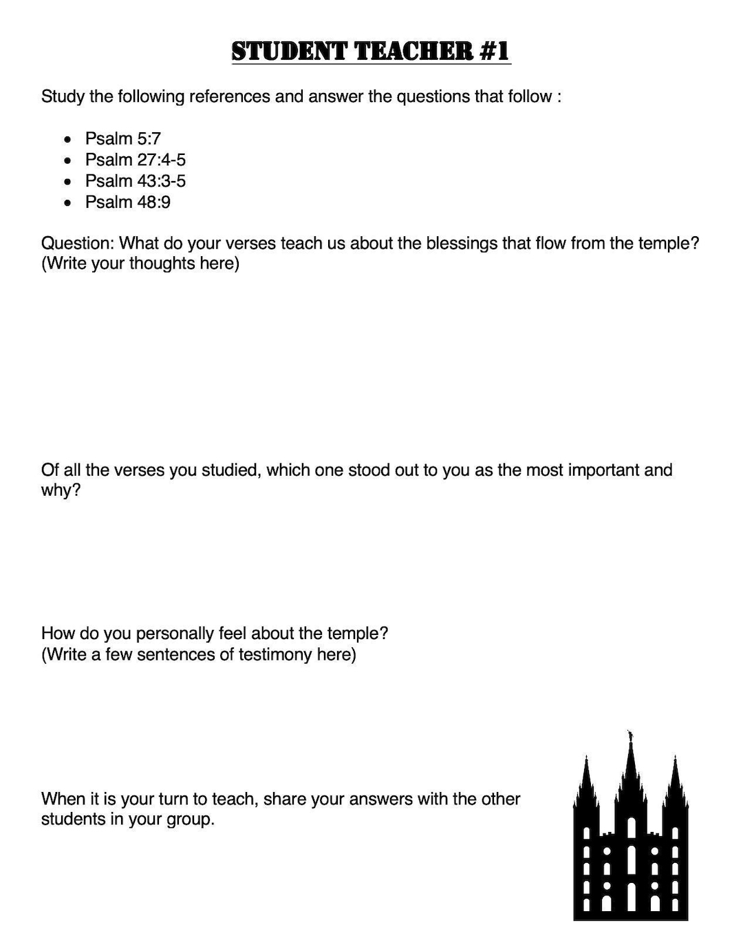 Psalms Part 3 Handouts Etsy