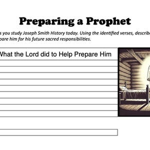 Doctrine & Covenants 2, Joseph Smith-History 1:27-65 Handouts