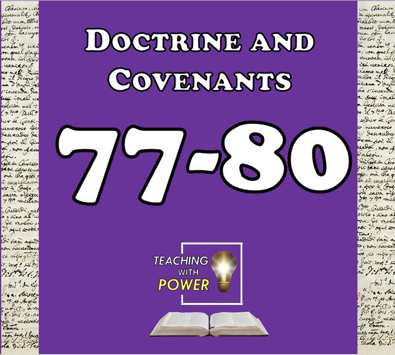 Doctrine & Covenants 77-80 Slides + Handouts - Etsy