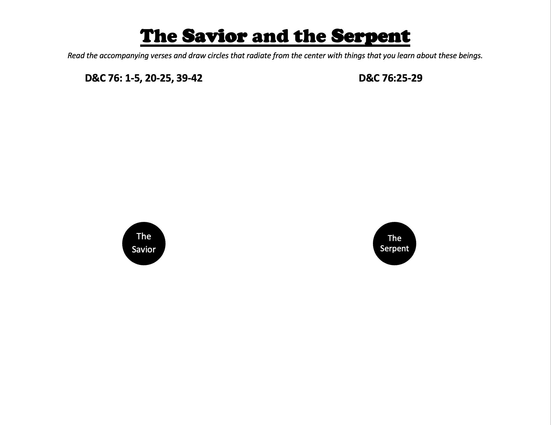 Doctrine and Covenants 76 Handouts