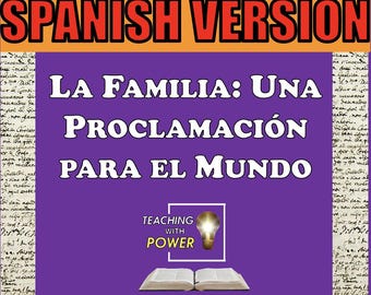 La Familia: Una Proclamación Pare El Mundo Diapositivas + Folletos (SPANISH VERSION)
