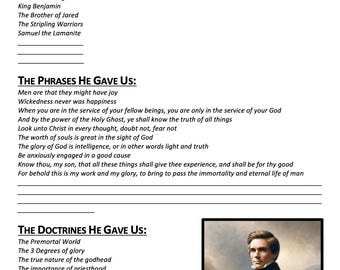 Doctrine & Covenants 135-136 Handouts Only