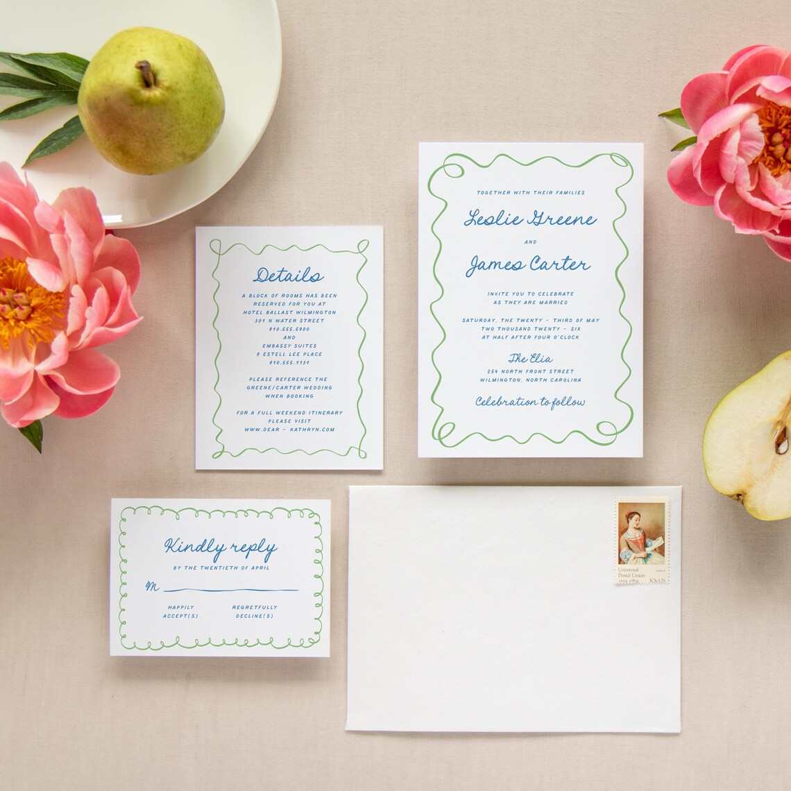 Whimsical Border Invitation Set, Editable Templett Wedding Invitation ...