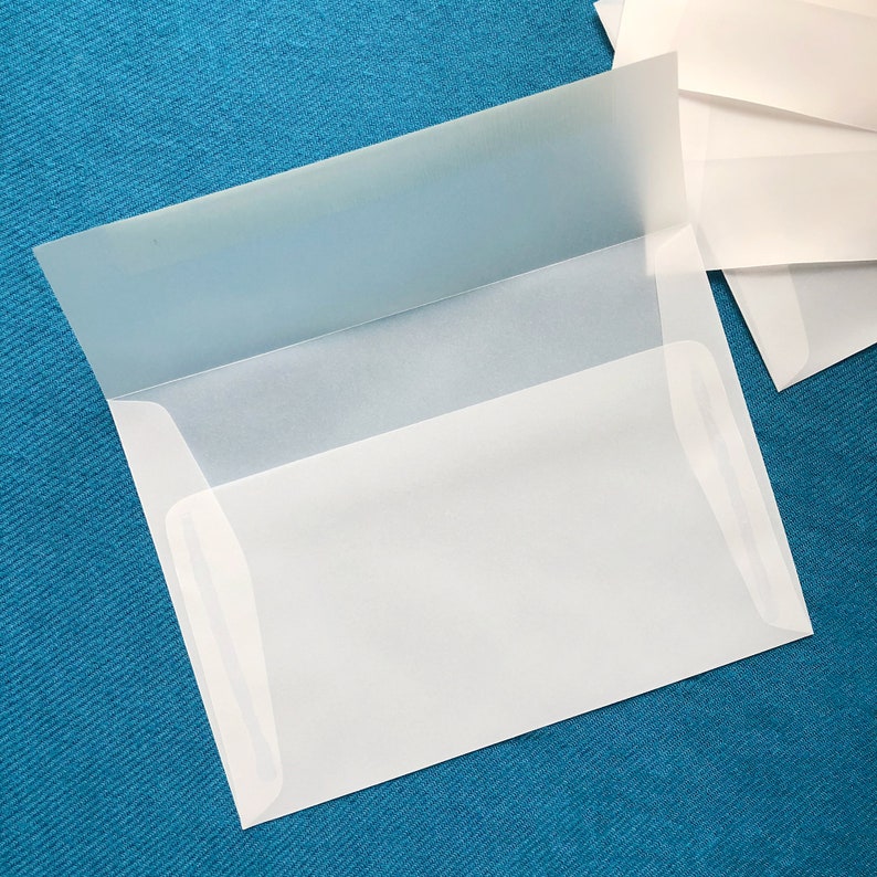 Vellum Envelopes Square Flap DIY Wedding Invitation Etsy