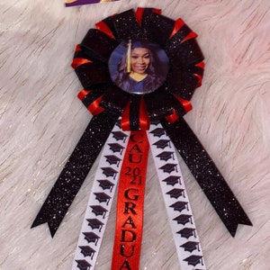 Custom Ribbon Acrylic Button Pin|Birthday|Celebration|Graduation|Baby Shower|Sports Mom|Gender Reveal