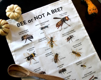 Bee Or Not A Bee, Bee Educational Tea Towel