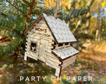 Personalized Chicken Coop Ornament, customize name