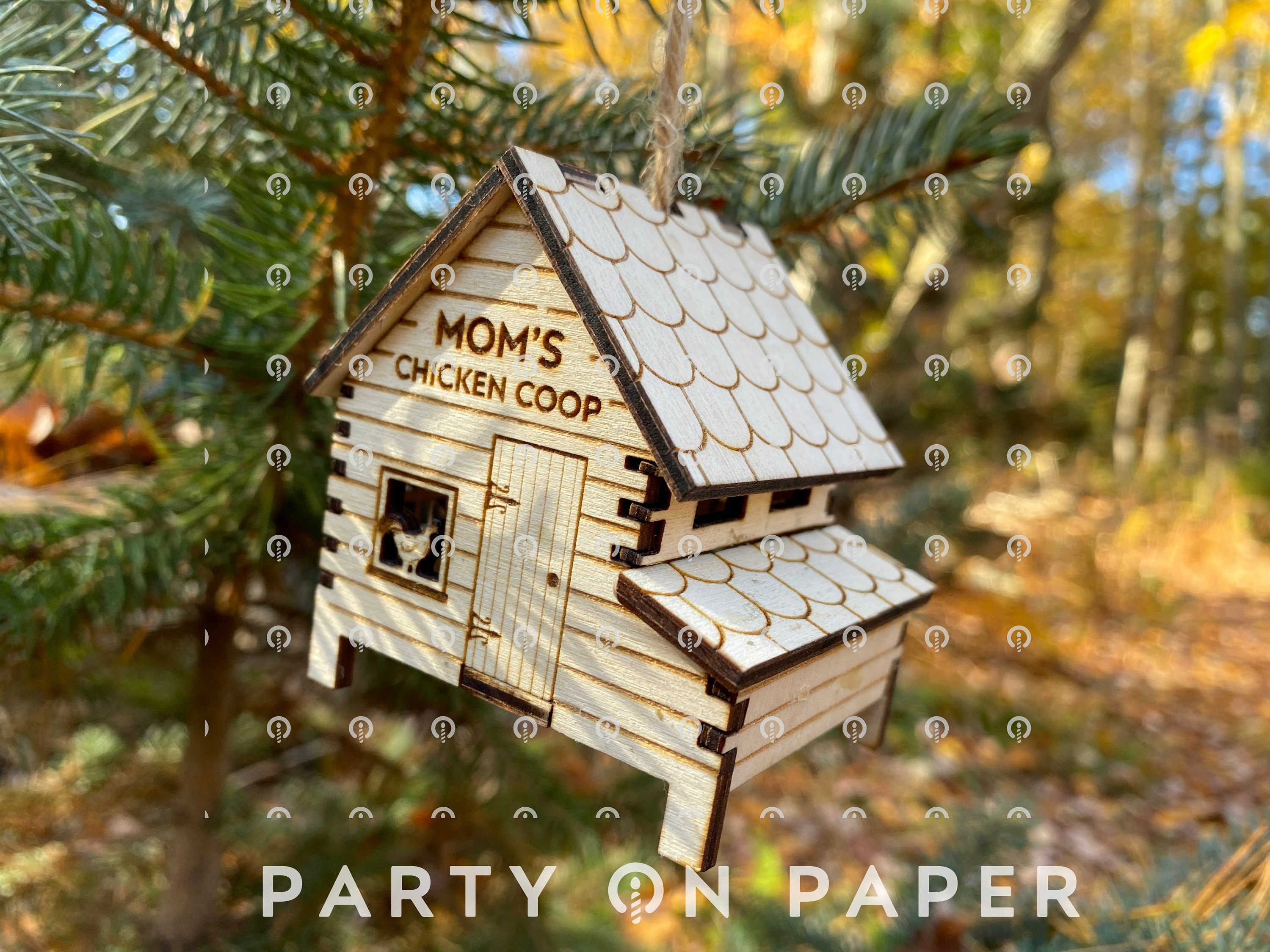 Personalized Chicken Coop Ornament Customize Name Etsy