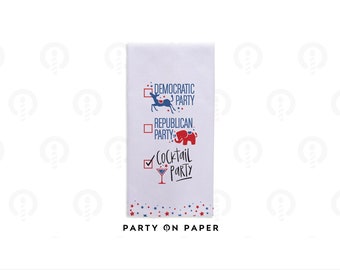 Political Cocktail Party Tea Towel