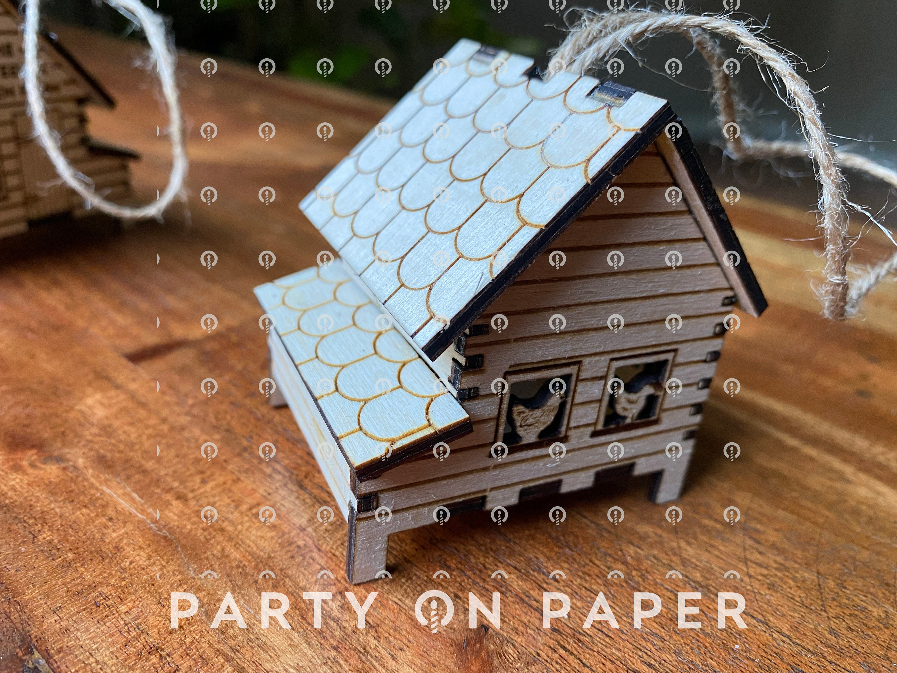 Personalized Chicken Coop Ornament Customize Name Etsy