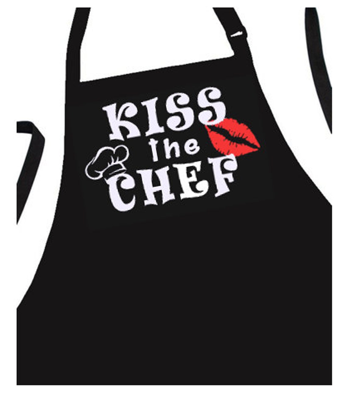 Funny Novelty Customized Apron Kiss the ChefBBQ Grilling Etsy