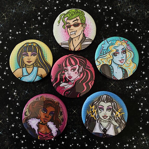 Monster High Pins Frankie Draculaura Clawdeen Deuce Cleo De Etsy