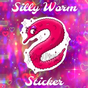 Retro Cute Silly Worm Face Pop up Cartoon Sign 90's Y2K -  Israel