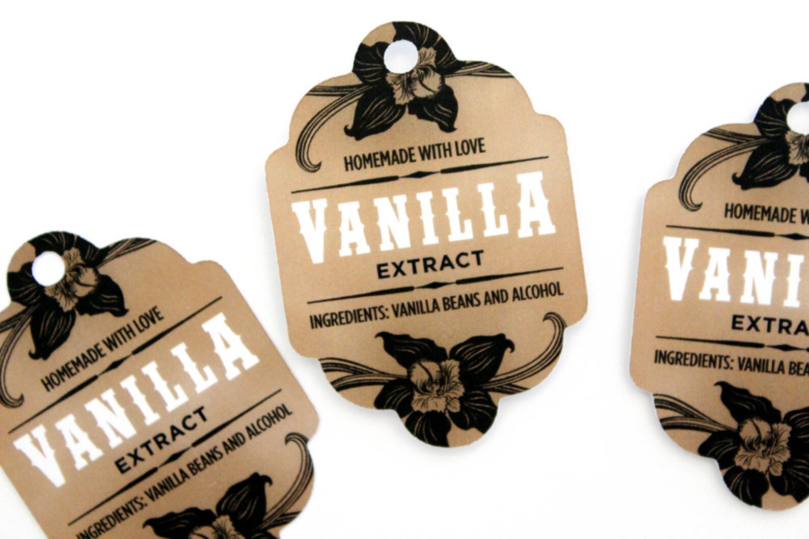 Vanilla Extract Tags 1.75 W x 2.5 H 14pt Matte Etsy
