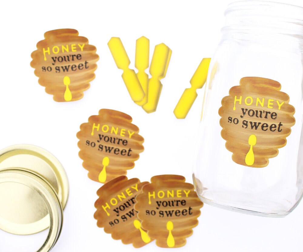 Honey Labels. Honey You're so Sweet Sticker for Jar or Etsy