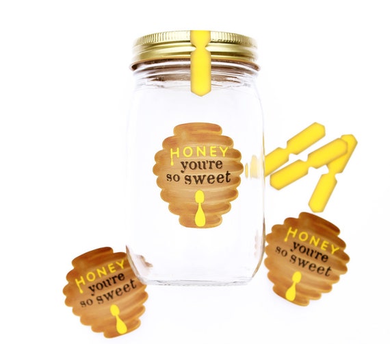 Honey Labels. Honey You're so Sweet Sticker for Jar or Etsy