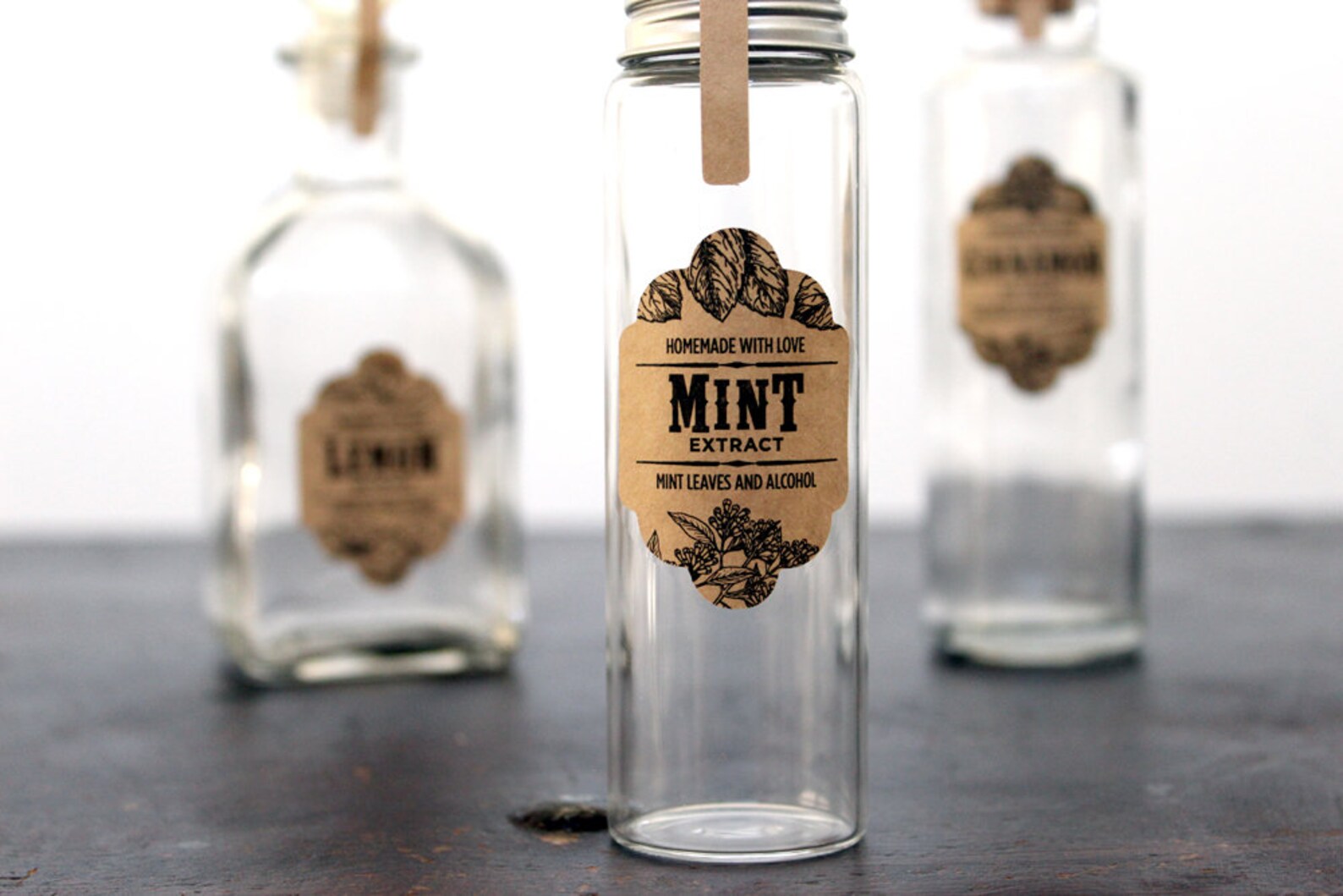 Kraft Extract Label With Tamper Seal for 2 Oz Boston Round Etsy