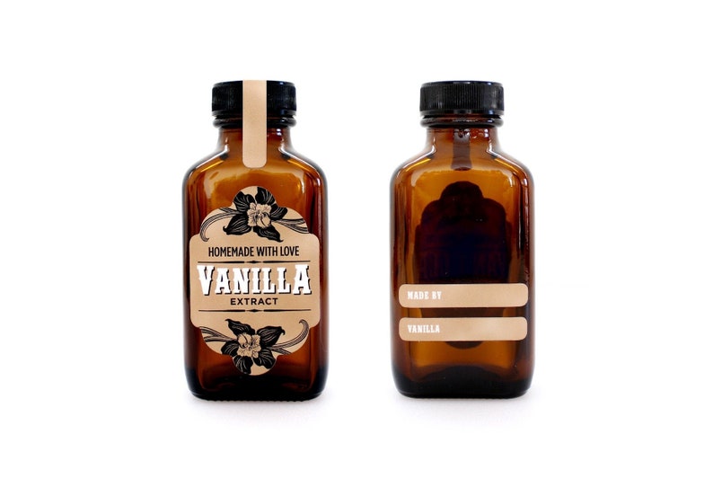 Vanilla Extract Labels for Bottle 4ounce or Larger Etsy
