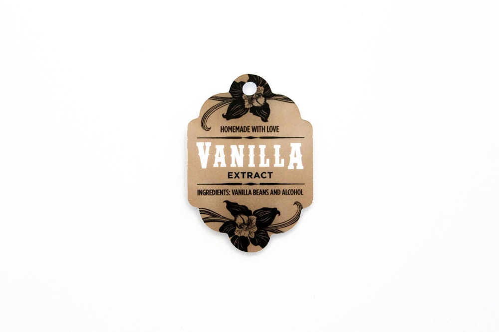 Vanilla Extract Tags 1.75 W x 2.5 H 14pt Matte Etsy