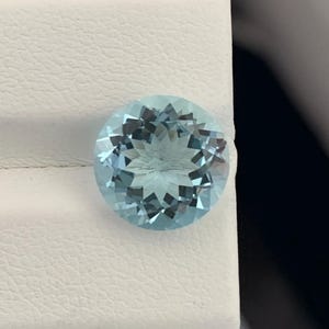 Natural Aquamarine Round 10x10x5.6MM 2.90CT Cut Stones  *  *Sky blue Color & Quality Gemstone*For Jewelry *#2