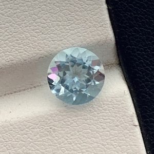 Natural Aquamarine Round 9x9x5.4MM 2.10Ct Cut Stones  *  *Sky blue Color & Quality Gemstone*For Jewelry *#1