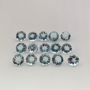 Natural Aquamarine 7MM 8MM 9MM Round Loupe Clean Cut Stones  *  *Sky blue Color & Quality Gemstone*For Jewelry *