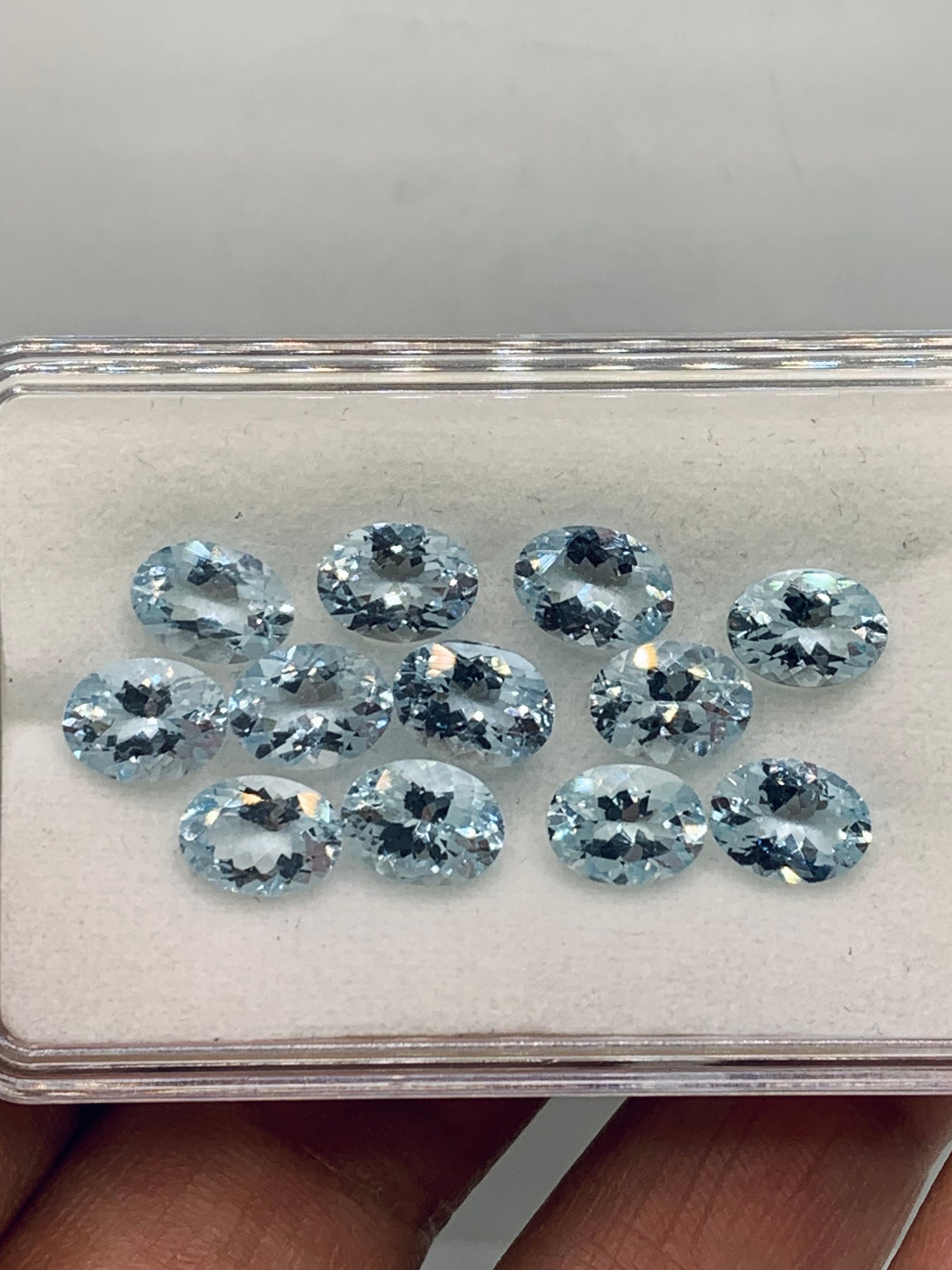 7x5mm Oval Cut Aquamarine Gemstone - Outstanding Blue Color, Natural Earth Mined, Heated