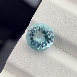 Natural Aquamarine Round 9x9x5.5MM 2.45CT Cut Stones  *  *Sky blue Color & Quality Gemstone*For Jewelry *#2