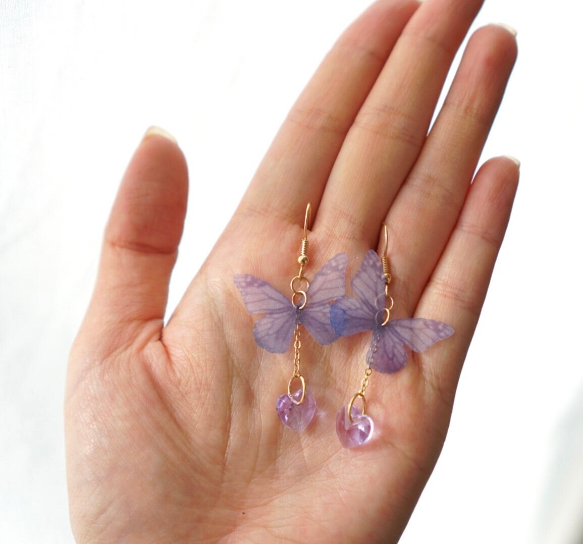 Acrylic Purple Butterfly Earrings Dangle Butterfly Gift Insect Jewelry for  Women | eBay