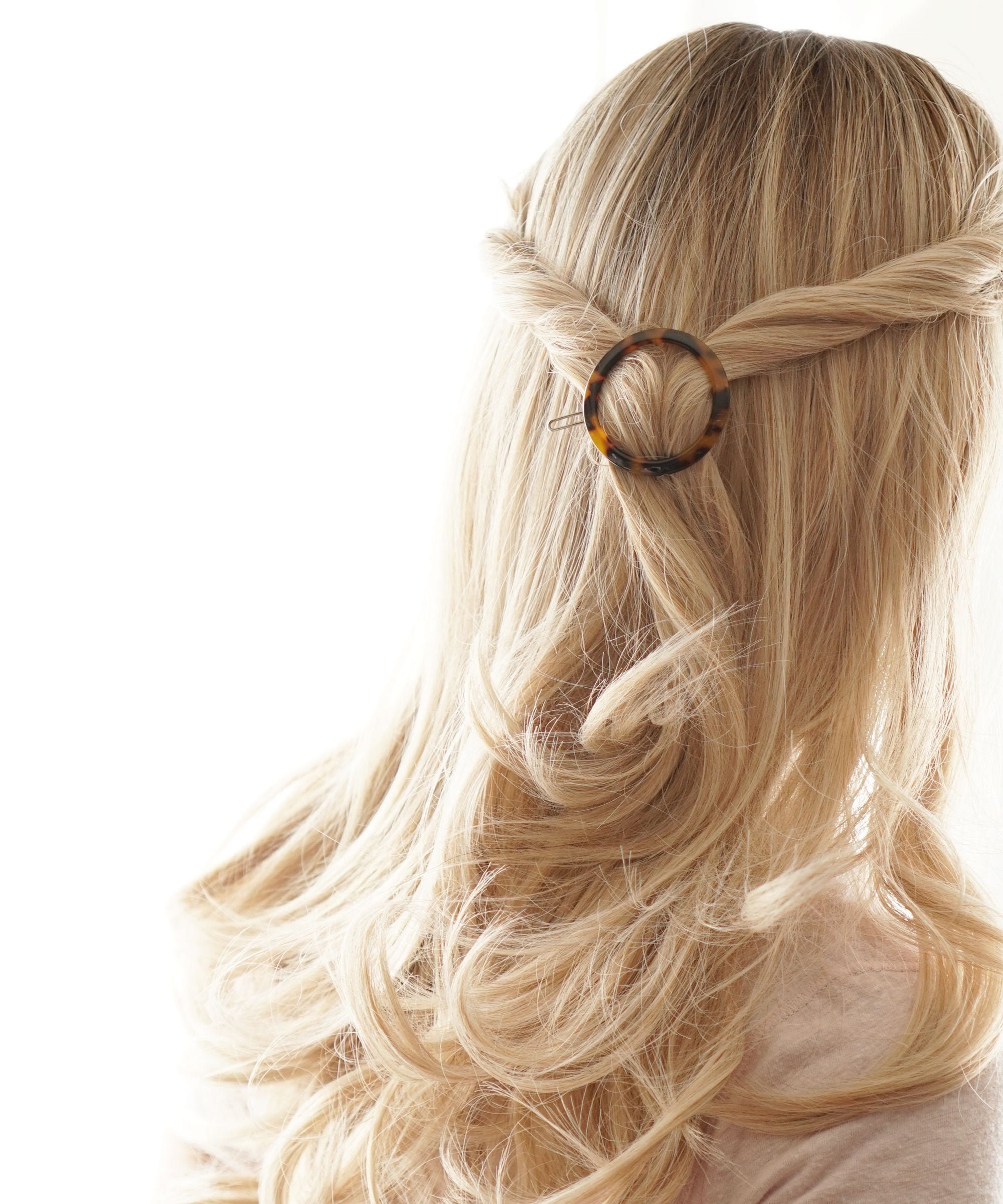 Tortoise Shell Inspired Round Circle Hair Pin Circle Hair - Etsy