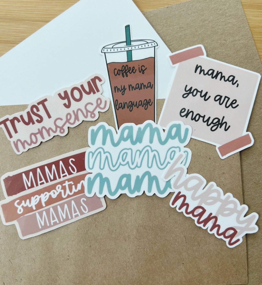 Mama Sticker Set Positive Vinyl Stickers Stickers for Moms Etsy