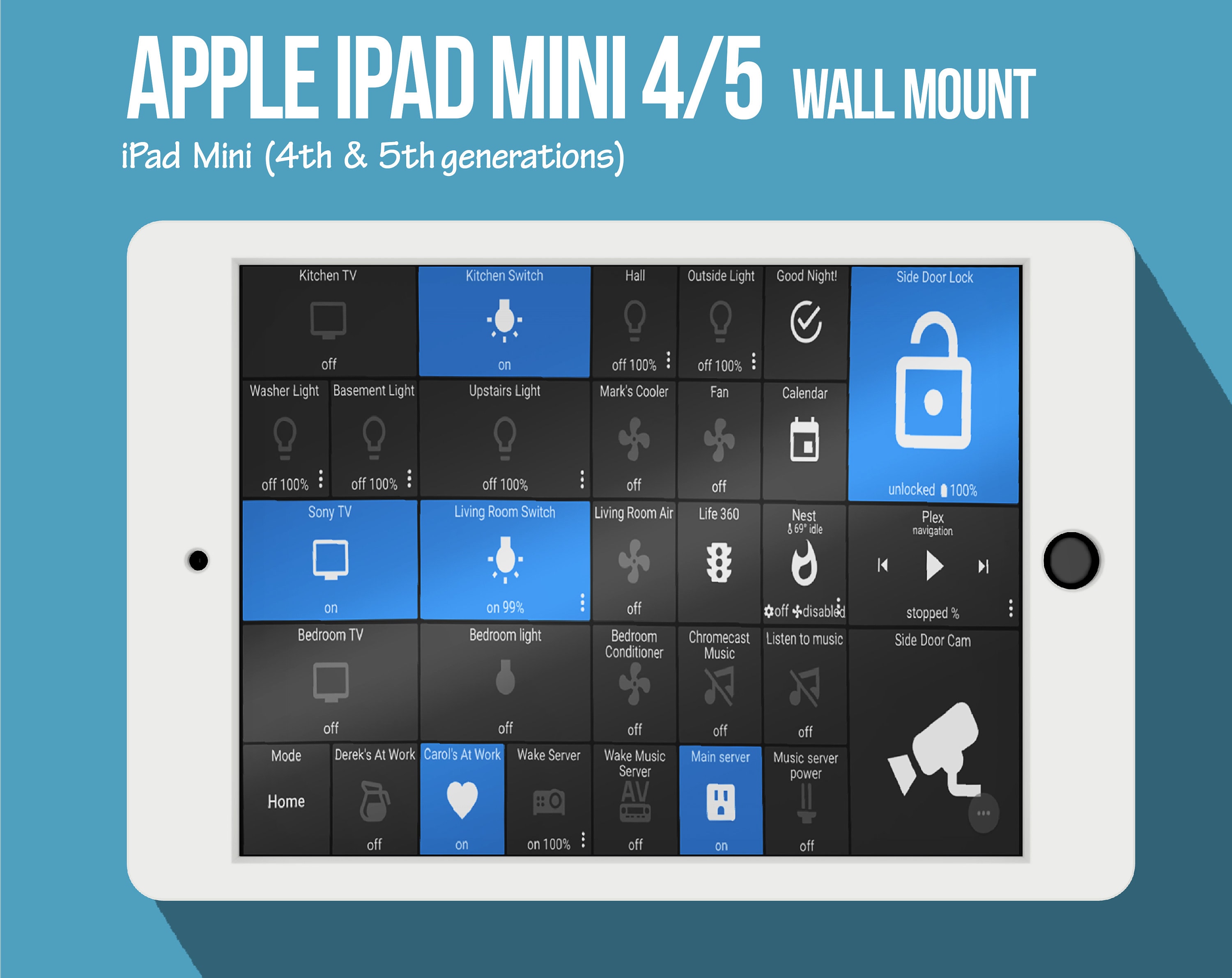 sende Bør mekanisk Apple Ipad Mini 4 / 5 Tablet Wall Mount WHITE - Etsy