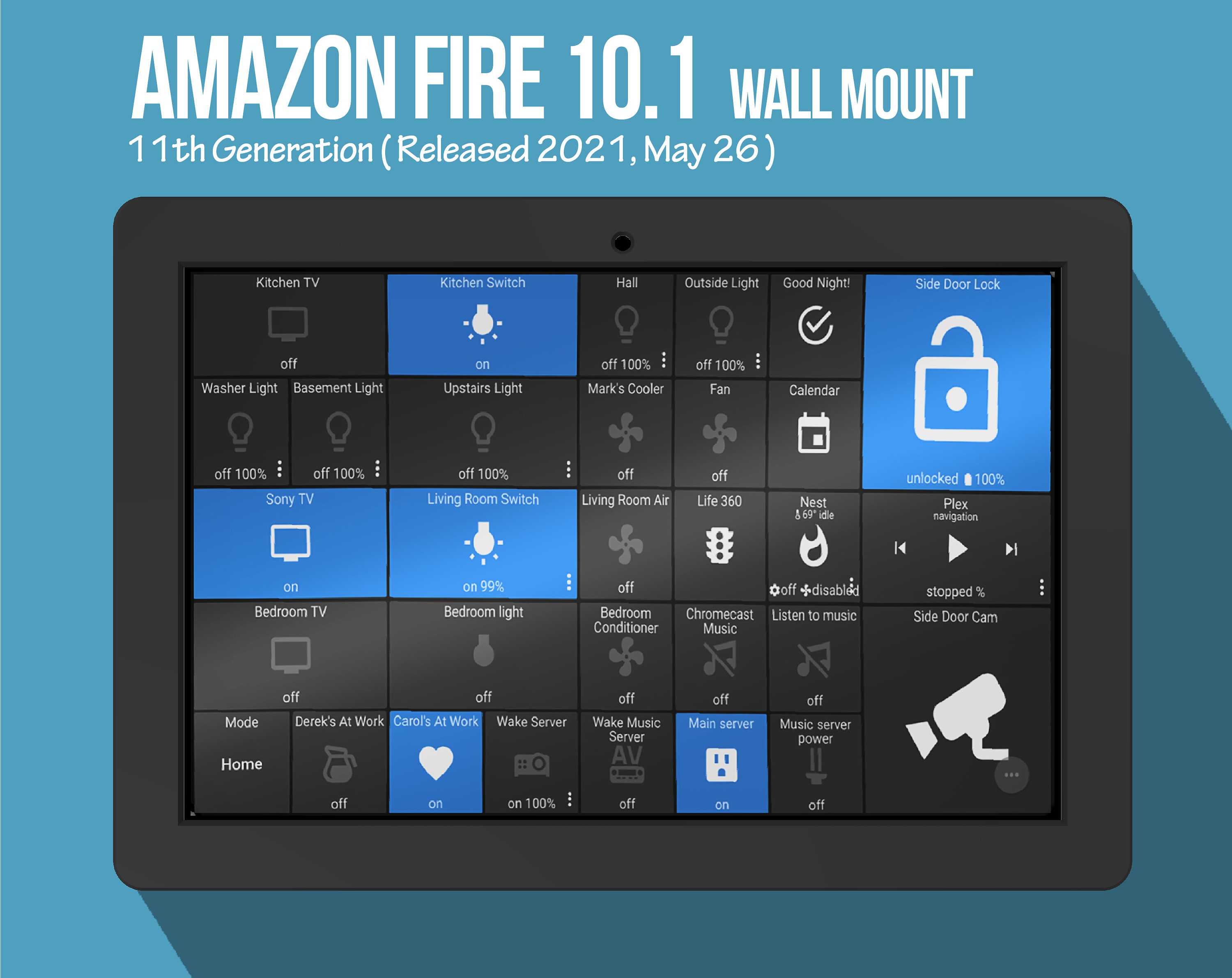 amazon-fire-hd-10-tablet-11-generation-2021-model-wall-mount-black-etsy-norway
