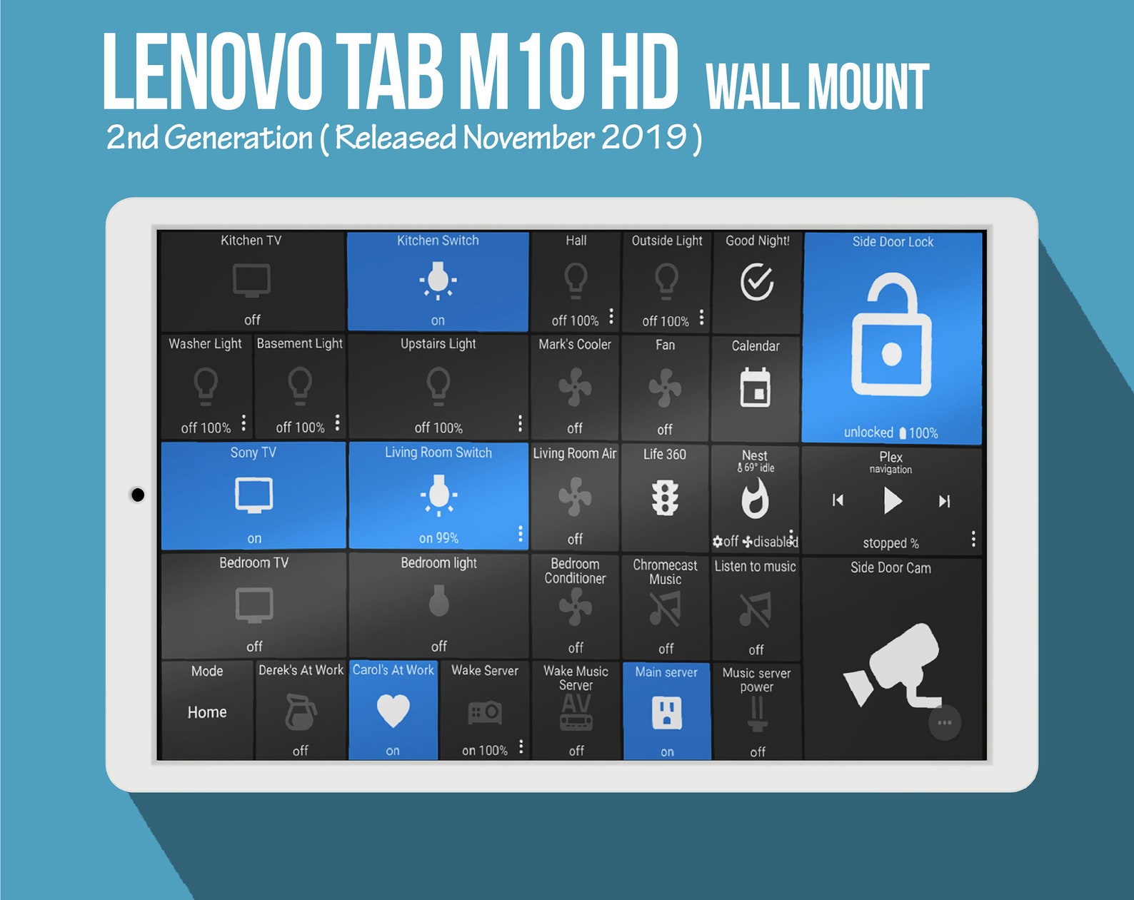 Lenovo M10 HD 10.3 Tablet Wall Mount Kit with Hidden Etsy