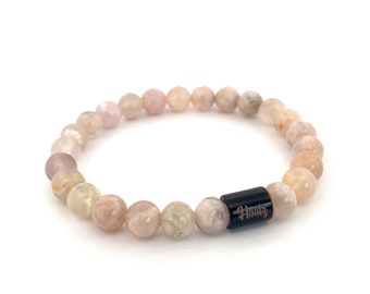 Beautiful Cherry Blossom Agate Bracelet | Natural Sakura Healing Crystals | Gift for Her