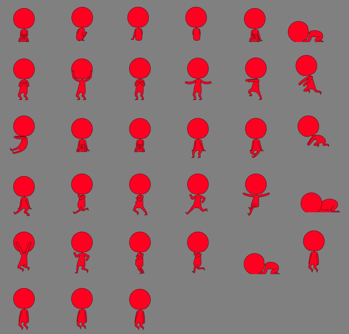 Base Shimeji 2 33 Set Poses adicionales Etsy