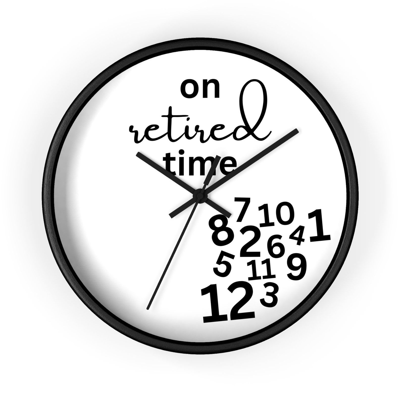 Custom Retirement Wall Clock on Retired Time Wall Clock for Him ...