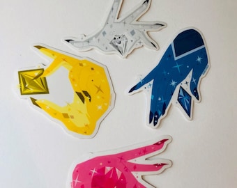 Steven Universe Diamond Authority White Yellow Blue Pink Diamond Stickers